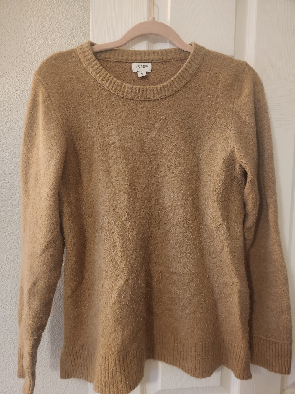J. Crew Camel Crewneck Sweater — Classic Neutral Knit